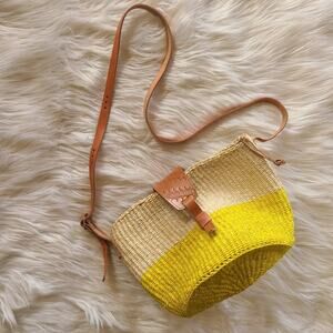 Woven Colorblock Crossbody Boho Summer Tooled Purse Bag Beach Zip Flap Close